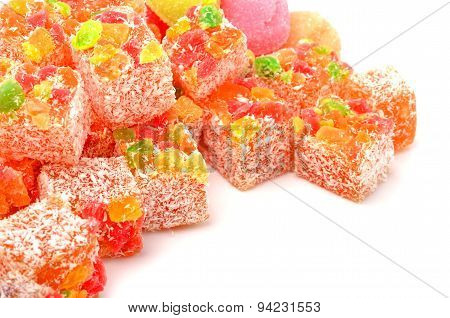 Turkish Sweet Delights In Coconut Shavings