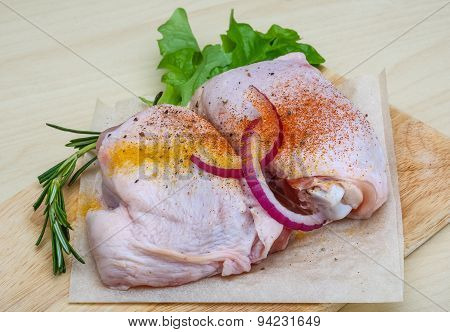 Raw Chicken Thights