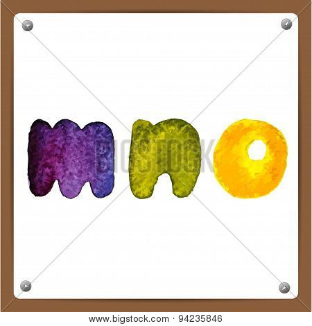 Wector watercolor hand-draw colorful alphabet