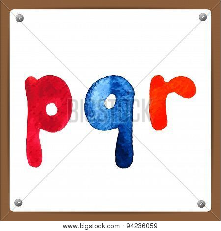 Wector watercolor hand-draw colorful alphabet