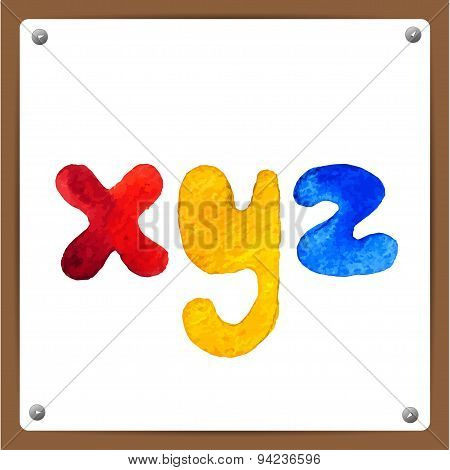 Wector watercolor hand-draw colorful alphabet