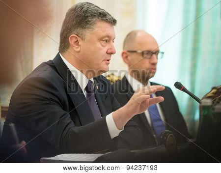 Petro Poroshenko And Arseniy Yatsenyuk