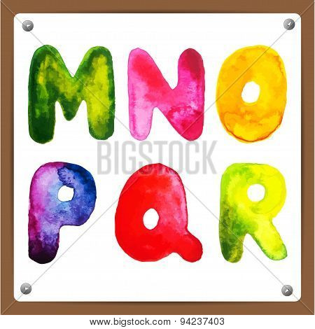 Wector watercolor hand-draw colorful nombers