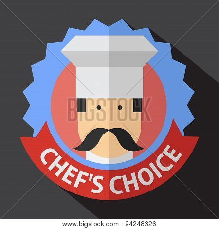 Vector color flar chef icon