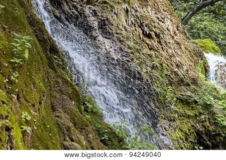 Fresh Krushuna waterfalls cascade in deep forest and rock