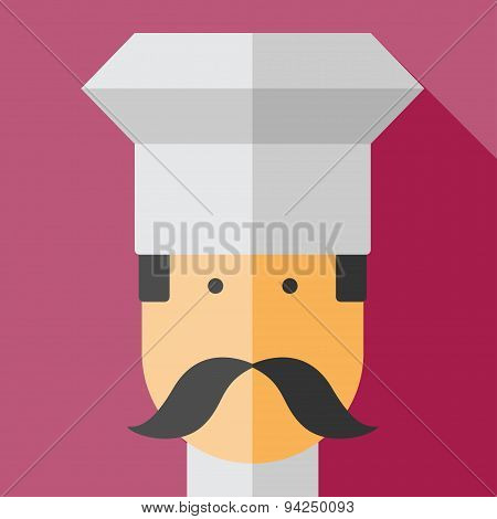 Vector color flar chef icon