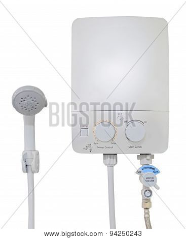 Water Heater Isolated White Background.