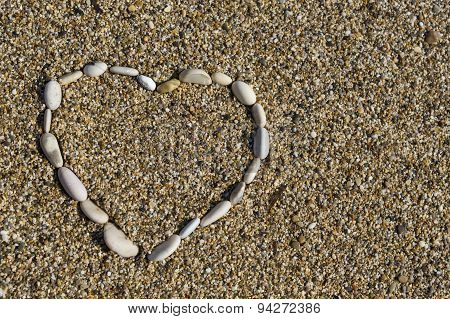 Hearth Shape Of Beach Rocks