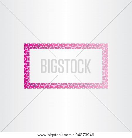 Rectangle Decorative Magenta Frame