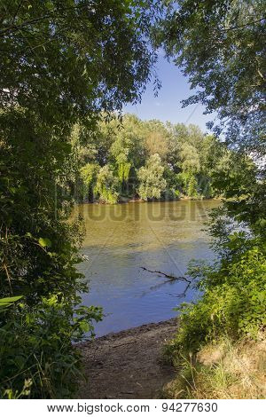 Maros River In Hungary