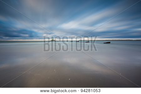 Beautiful Dramatic Weather Seascape Of Baltic Sea