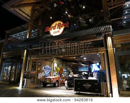 Hard Rock Cafe Entrance At Night