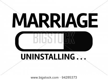 Progress Bar Uninstalling with the text: Marriage