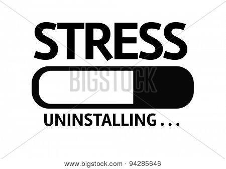 Progress Bar Uninstalling with the text: Stress