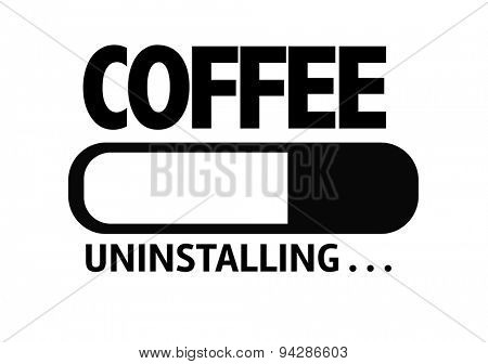 Progress Bar Uninstalling with the text: Coffee