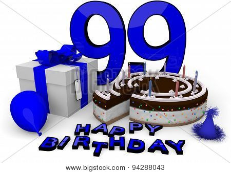 Happy Birthday In Blue