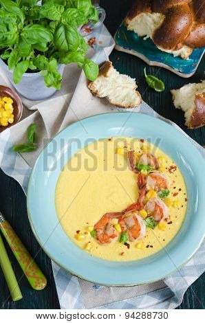Creamy corn soup