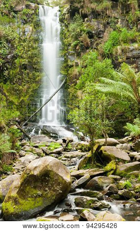 Erskine Falls are located near the Great Ocean road on the Southern Coast of state Victoria, Australia 