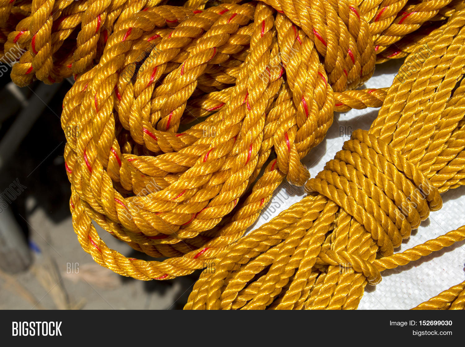 Yellow Rope Piles On Image & Photo (Free Trial) | Bigstock