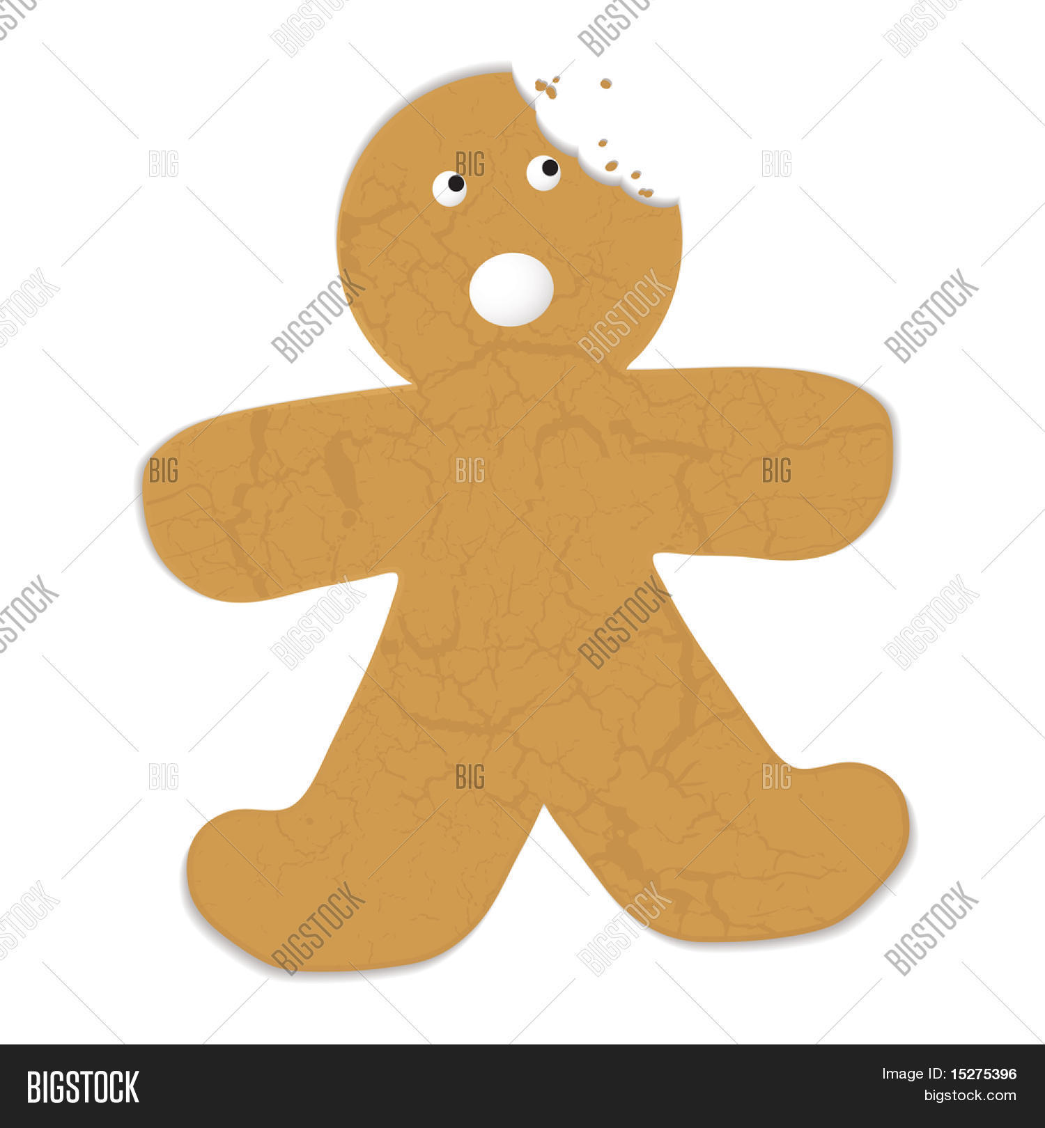 Gingerbread Man Bite Out His Head Vector & Photo Bigstock