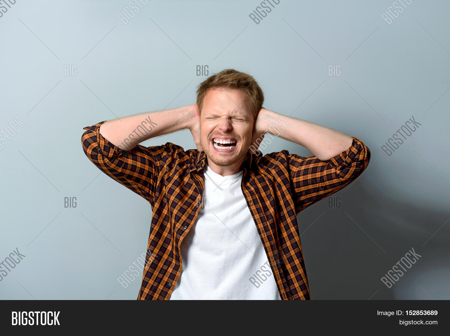 Man Trying Ignore Loud Image & Photo (Free Trial) Bigstock