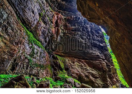Wulong Karst limestone rock formations in Longshui Gorge Difeng, an important constituent part of the Wulong Karst World Natural Heritage. China