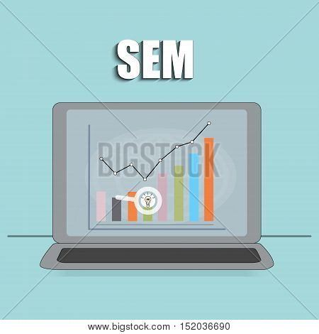 Concepts for business planning and accounting, analysis, audit, project management, marketing, research in flat design style. Laptop showing charts and graph. Business Analysis