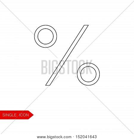 Percent outline icon. Buy home vector icon. Renting house vector icon.