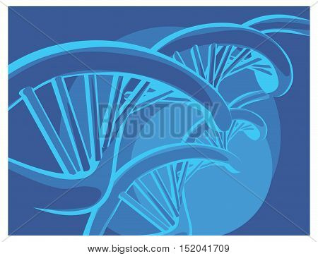 color illustration of model DNA chain. molecule