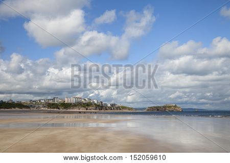 The beach at Tenby, Wales, Great Britain
