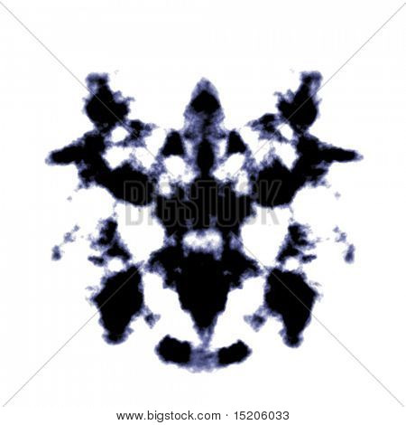 černé a bílé Rorschach grafika