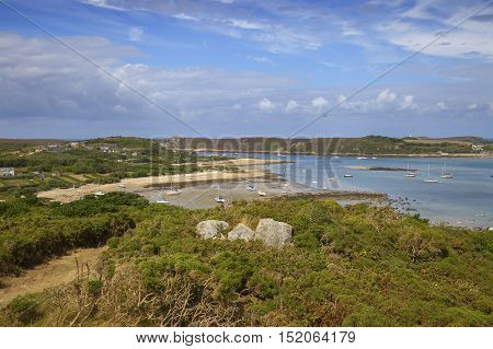 Looking towards New Grimsby from Bryher, Isles of Scilly, England