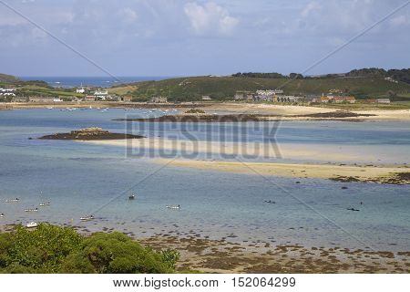 Looking towards New Grimsby from Bryher, Isles of Scilly, England
