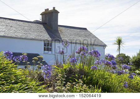 Scillonian cottage, Tresco, Isles of Scilly, England