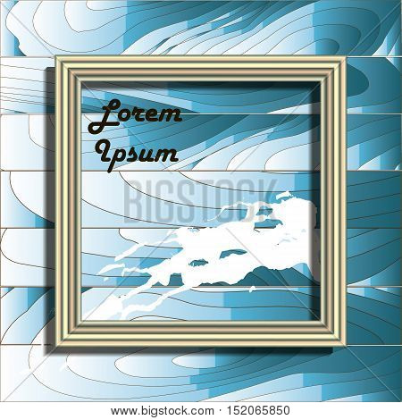 Wooden frame design with stains paint and place for text. Wallpaper background for your content. Eps 10 stock vector illustration