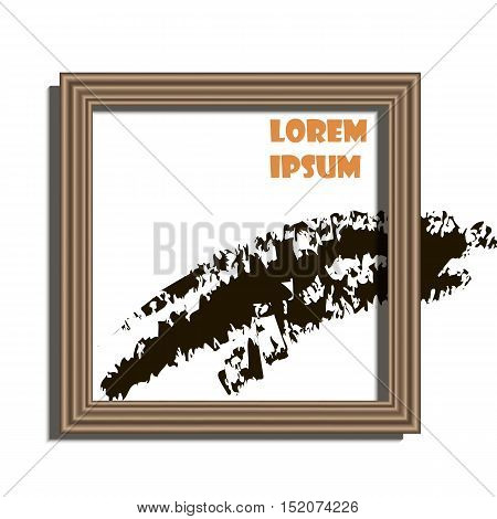 Wooden frame design with stains paint and place for text. Wallpaper background for your content. Eps 10 stock vector illustration
