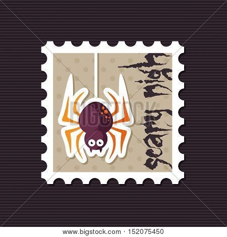Spider halloween stamp vector illustration eps 10