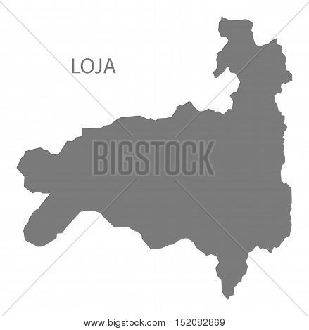 Loja Ecuador Map grey illustration high res