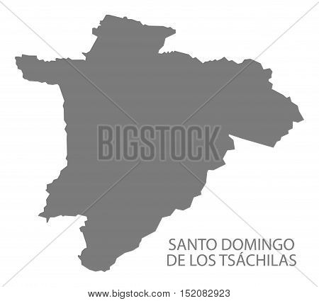 Santo Domingo De Los Tsachilas Ecuador Map grey illustration high res