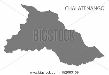 Chalatenango El Salvador Map grey illustration high res