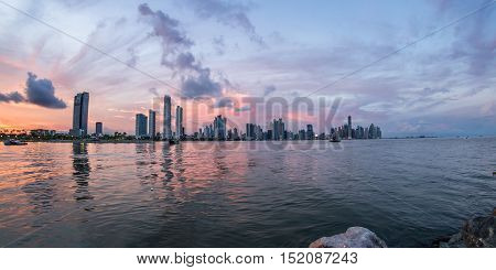Sunset In Panama City, Panama