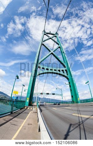 Lions Gate Bridge In Vancouver, Bc, Canada