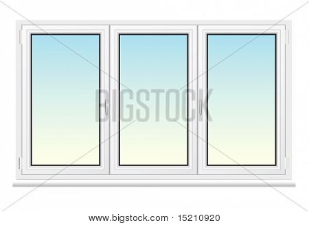 vector plastic window with three frames