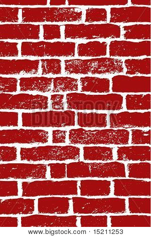 pared de Vector grunge rojo