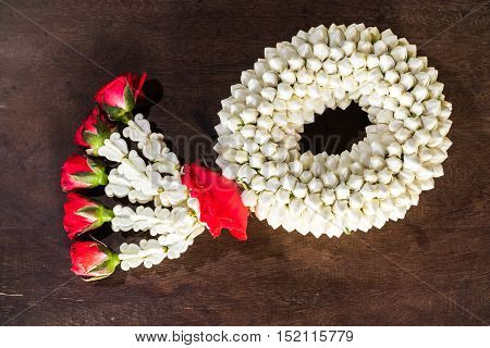 Jasmine garland Handmade Sign of Mother day in Thailand