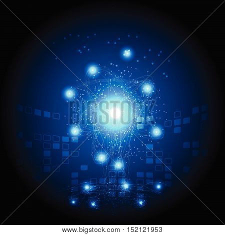 vector abstract background technology illustration communication atom