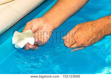 Clean The Water Line Of A Pool