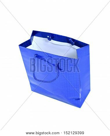 Blue gift pack isolated on white background