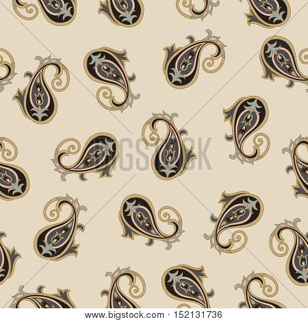 Abstract Geometric Pattern. Arabic Ornament. Floral Oriental Bac