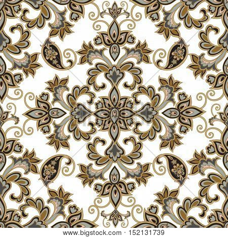 Floral Seamless Pattern. Flower Background. Floral Tile Ornament
